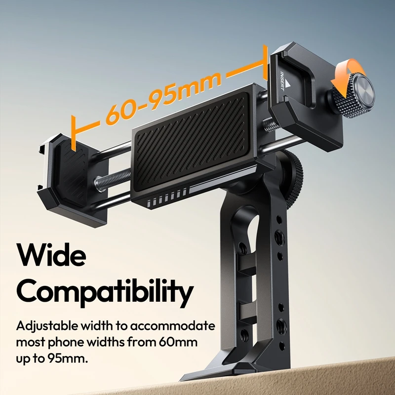 Ulanzi MA53 Arca Swiss Phone Mount with Ball Head 360° Rotation Metal Phone Holder for Photograph Livestreaming Vlog Recording