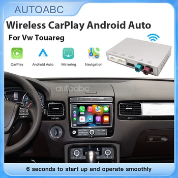 CarPlay wireless Android Auto per VW Touareg, display da 8 pollici, mirroring, riproduzione video, AirPlay, RNS850, 2010-2018