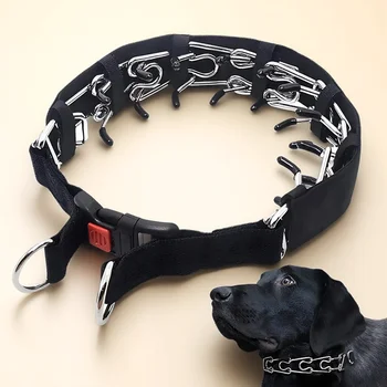 Collare da addestramento per cani Collare per pizzico con punte confortevoli in gomma Fibbia a scatto a sgancio rapido regolabile per cani cuccioli