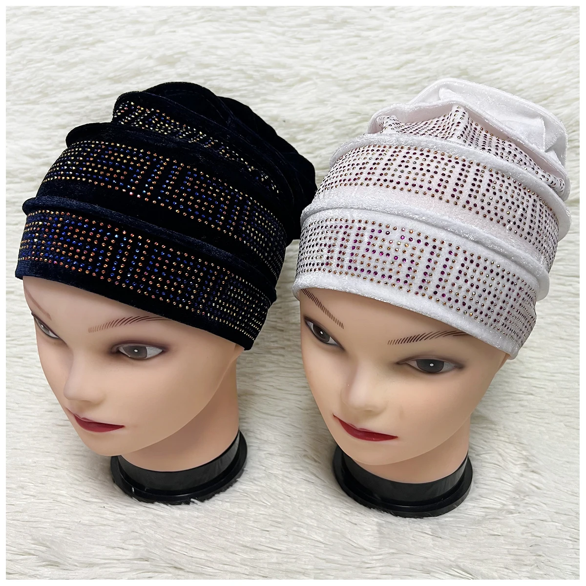 Special Price Limited Time Offer Muslim Women Headscarf Space Layer Fabric Applique Headwear Solid Indian Bean Hair Hat Lady Hat