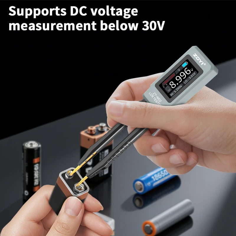 ZOYI ZTMD2 Smart Tweezer LCR Digital Bridge Tester One-key measurement for Resistance Capacitance Inductance Diodes Voltage