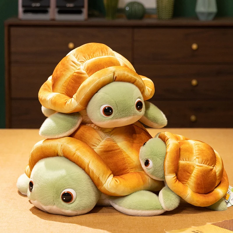 Sea Turtle Plush Toy Stuffed Doll Marine Animal Bread Cute Ins Car Decor Sea Turtle Pillow Collection