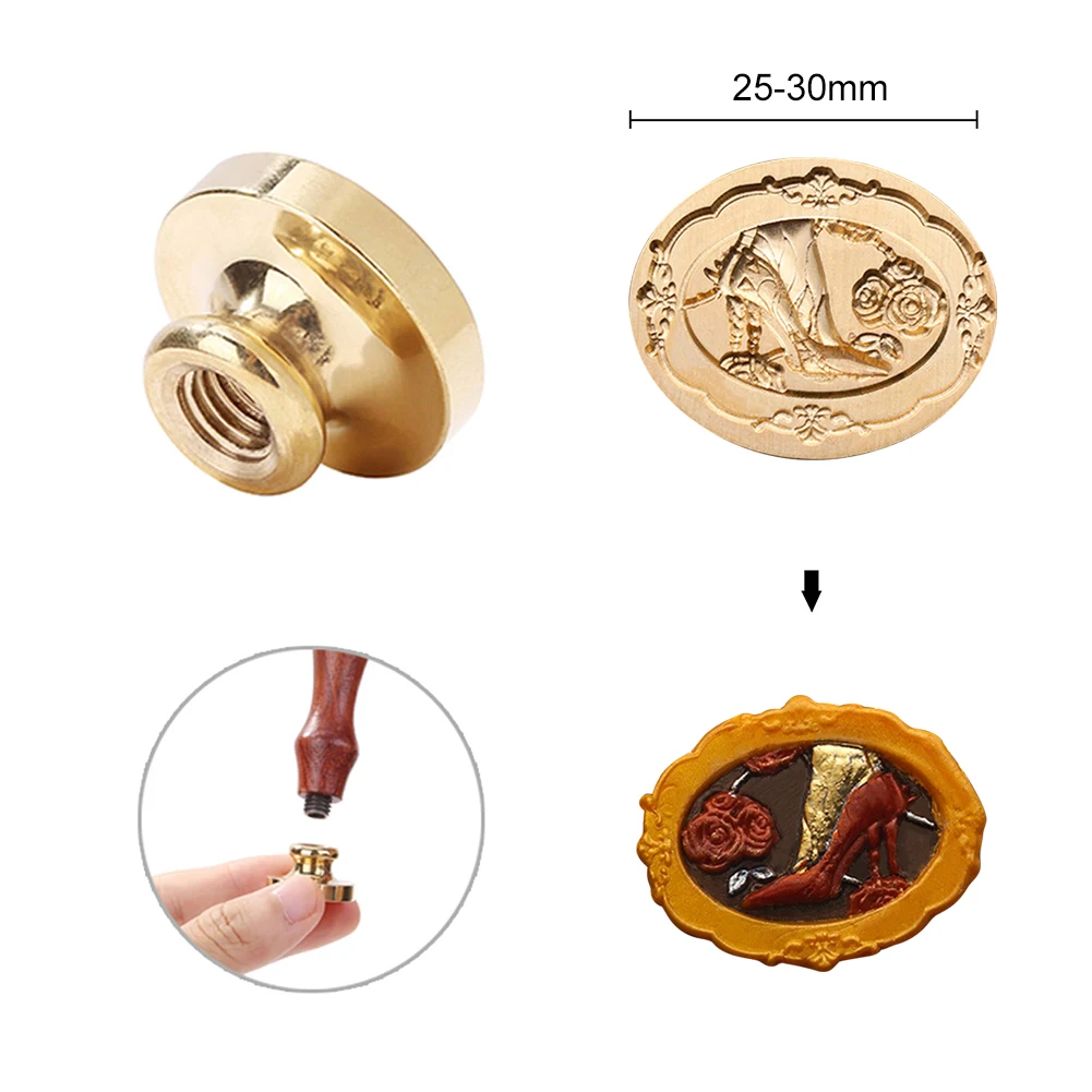 DIY Seal Head Multipurpose Metal Art Seal Head Craft Supplies Wax Seal Stamp Head Envelope Decorative for Packaging Scrapbooking