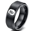 8MM Never Fade Stainless Steel Casual Party Ring  Four-color Rings Double Che Guevara Fashion Ring Boys Gift 4
