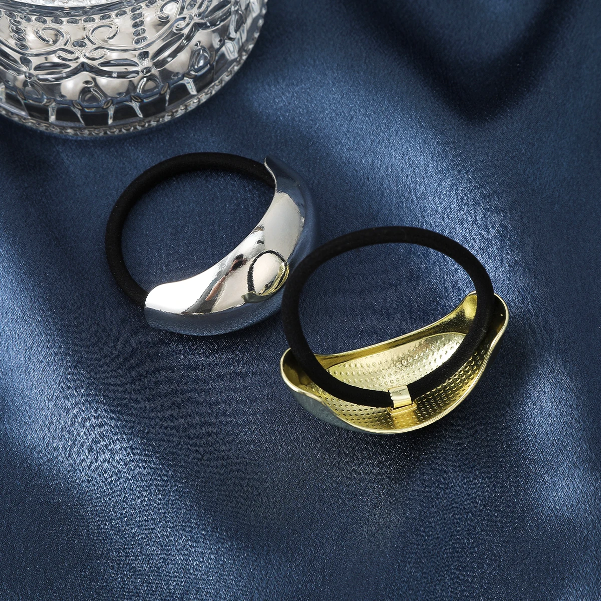 New Metal Irregular Hair Rubber Bands Elastic Hair Scrunchies Hair Rope For Women Girls Elegant Ponytail Hair Accessories Gifts