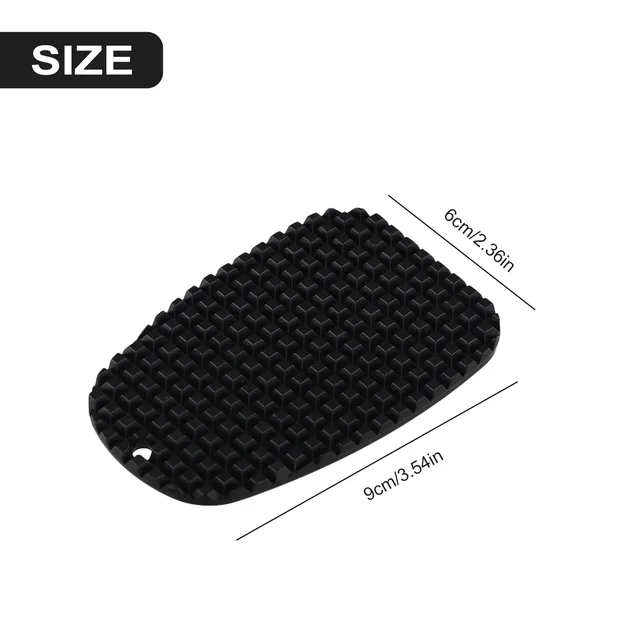 Motorcycle Side Kickstand Pad Anti-Slip Plate Base 90 × 60 Mm Extension Support Foot Pad Scooter Motorcycle Bike Kickstand 1
