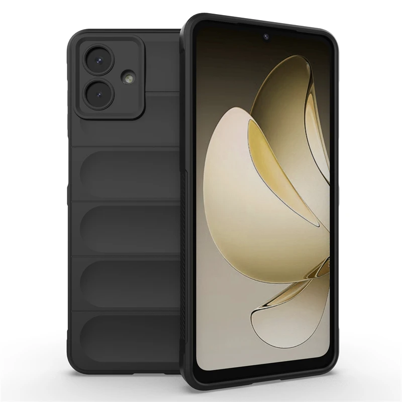 Durable Anti-Knock Soft TPU Silicone Full Back Cover in Black