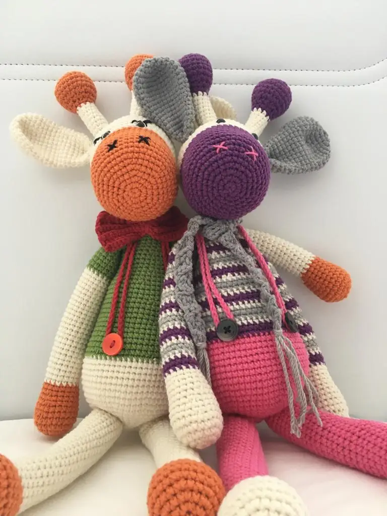 Amigurumi Organic Mesh Toy Giraffe Friends | Игрушки и хобби