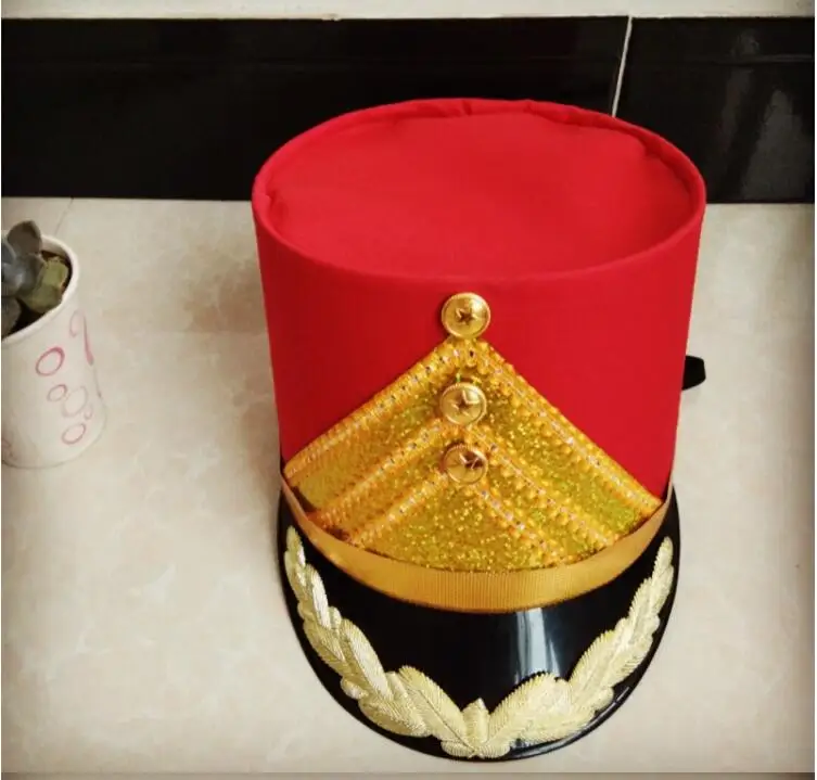 

Red Children's Flag Raiser Hat, Drum Team Commander Hat
