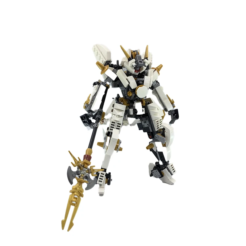 

MOC Series Fantasy Robot Assemble Toy White Action Figure Building Block Brick Puzzle Model Children Education Birthday for Gift