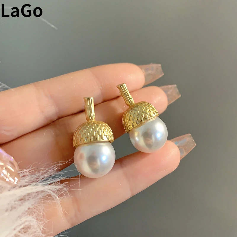 

Modern Jewelry 925 Silver Needle Simulated Pearl Earrings 2023 Trend New Elegant Style Geometric Drop Earrings For Women Gift