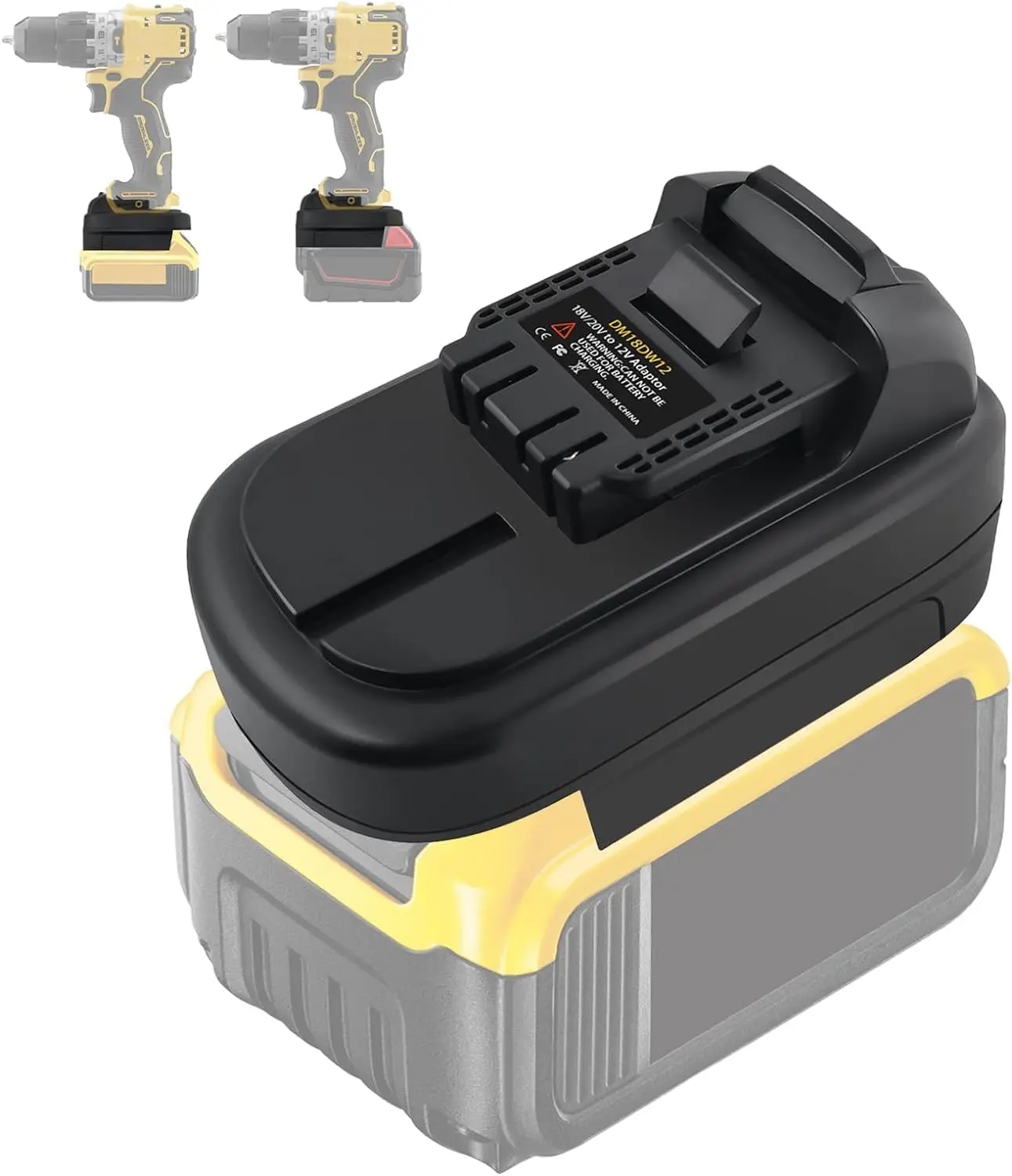 

Battery Adapter for Dewalt 20V to 12V Power Tools DM18DW12 Adapter Converter for Dewalt 20V for Milwaukee 18V to for Dewalt 12V