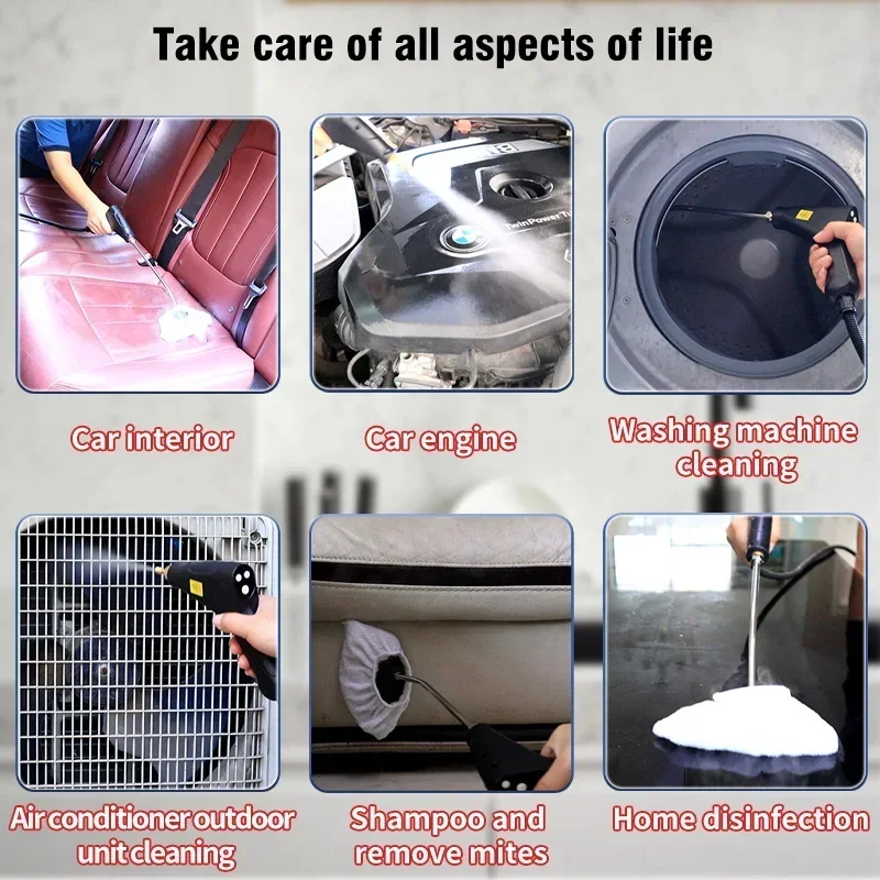 Portable Handheld Steam Cleaner 110V/220V Multifunctional High Temperature Steam Cleaning For Air Conditioner Kitchen Hood Car 5