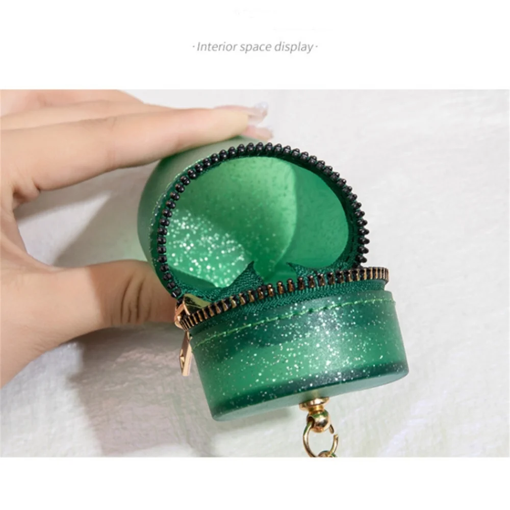 Women PVC Lipstick Bag Key Chain with Zipper Lipstick Storage Bag Pendant Organizer Portable Lip Gloss Lip Balm Holder cosmetic bag