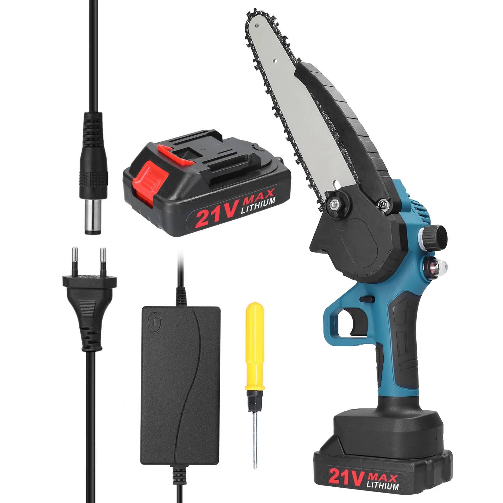 21v 8inch Electric Pruning Saws Small Wood Spliting Chainsaw Brush