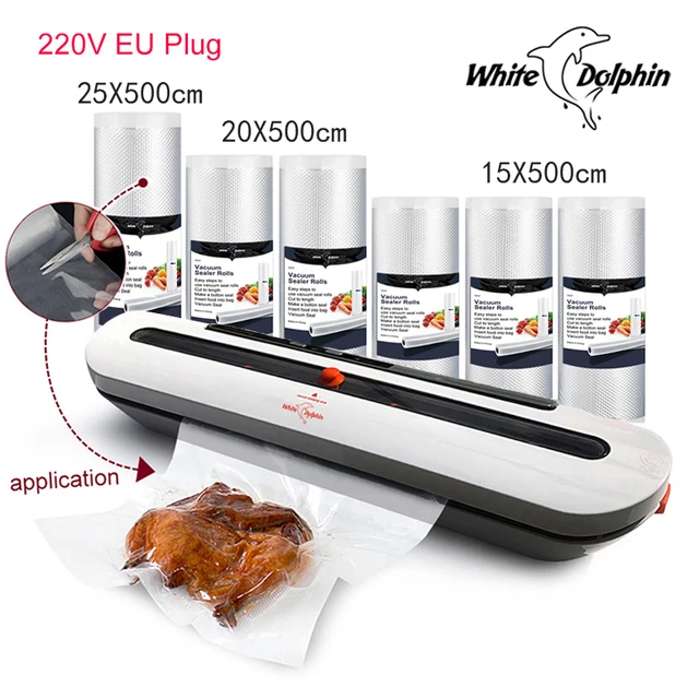 Household Food Vacuum Sealer Packaging Machine Automatic Electric Film Food Sealer Vacuum Packer  Vacuum Bags For Food Storage 220V EU  6 bags G