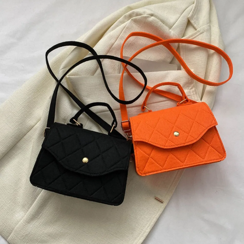 

Fashion Felt Shoulder Bags for Women Small Square Bag Advanced Texture Armpit Handbags Female Purse Shopping Crossbody Bag Totes