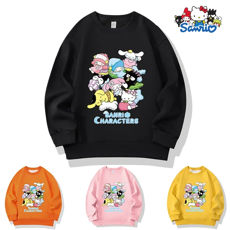 

Sanrios Co-branded New Printed Top Hooded Women Boys Autumn Winter Beautiful Loose Sweatshirt Y2k Cute Pullover Fashion Clothes