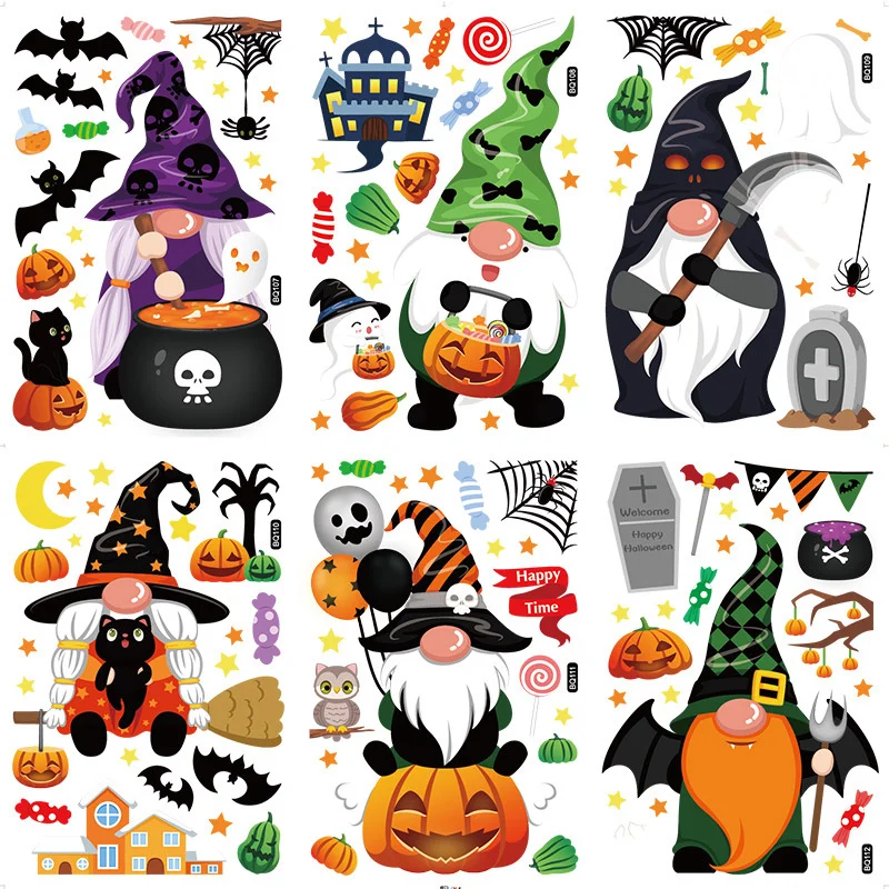 Serie Di Adesivi Di Halloween Illustrazione Vettoriale - Illustrazione di marchio, cerchio