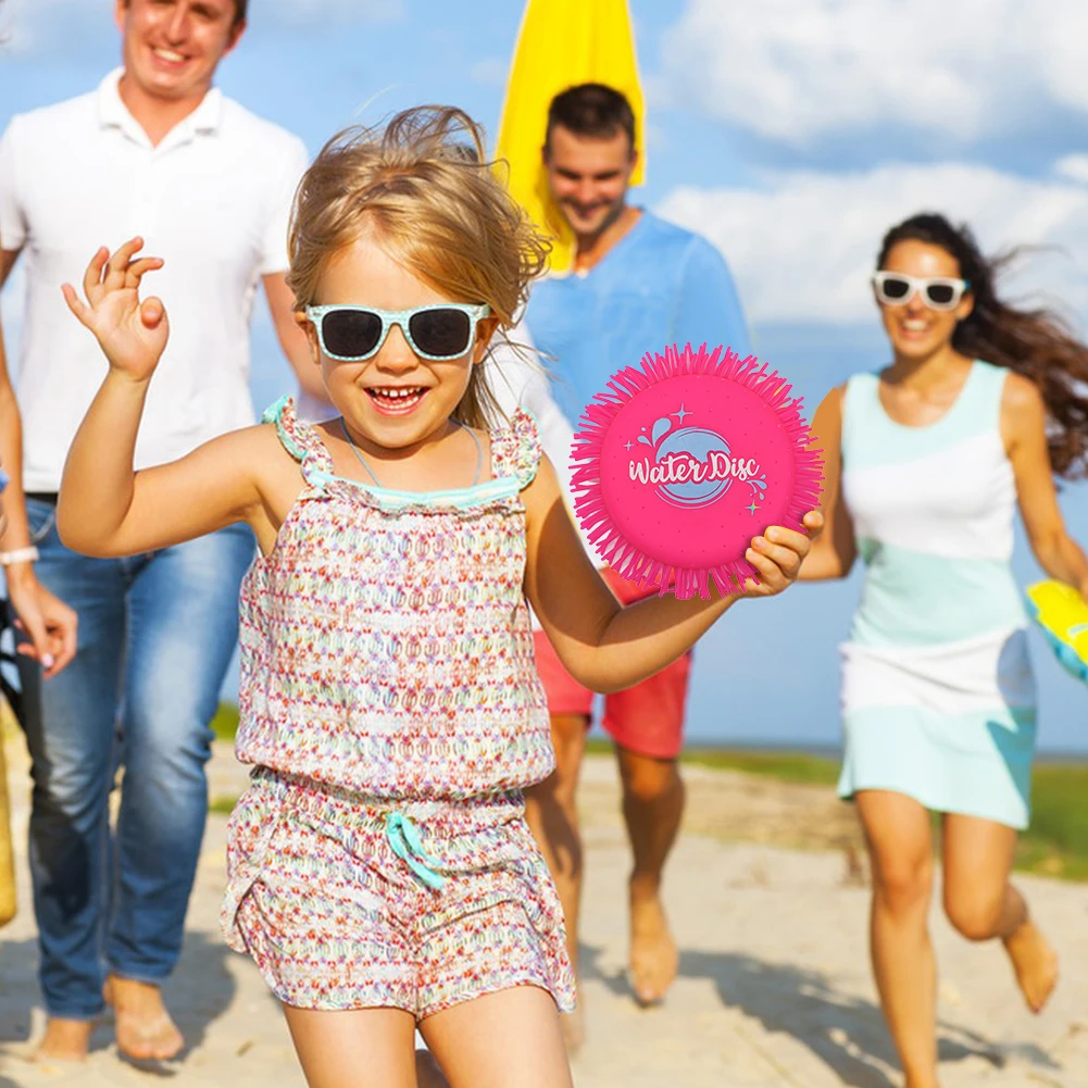Soft Splash Water Flying Disc Toys Water Toys Splashing Flying Disc for Kids and Adults for Park Beach and Backyard Games