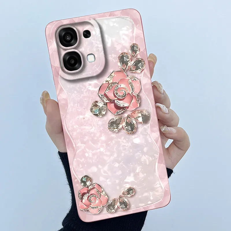 Floral Oil Painting Silicone Shockproof Phone Case - Fashion Simplicity Design