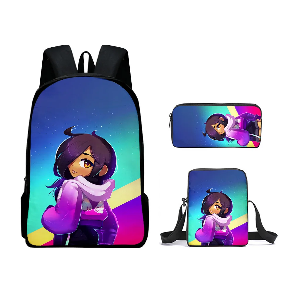 Classic Popular Trendy aphmau 3D Print 3pcs/Set pupil School Bags Laptop Daypack Backpack Inclined shoulder bag Pencil Case