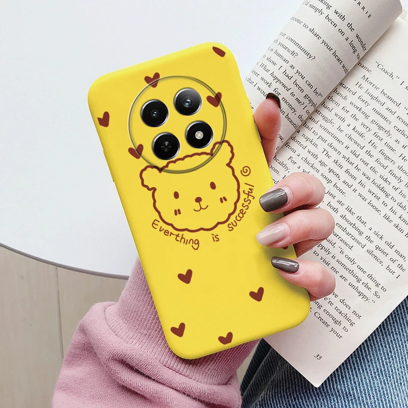 Cute Heart Flower Soft Silicone Matte Protective Back Cover s - Cartoon Design