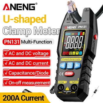 ANENG PN131 디지털 U자형 클램프 미터 USB 타입-C 충전 자동 범위 조정 4000 카운트 트루 RMS