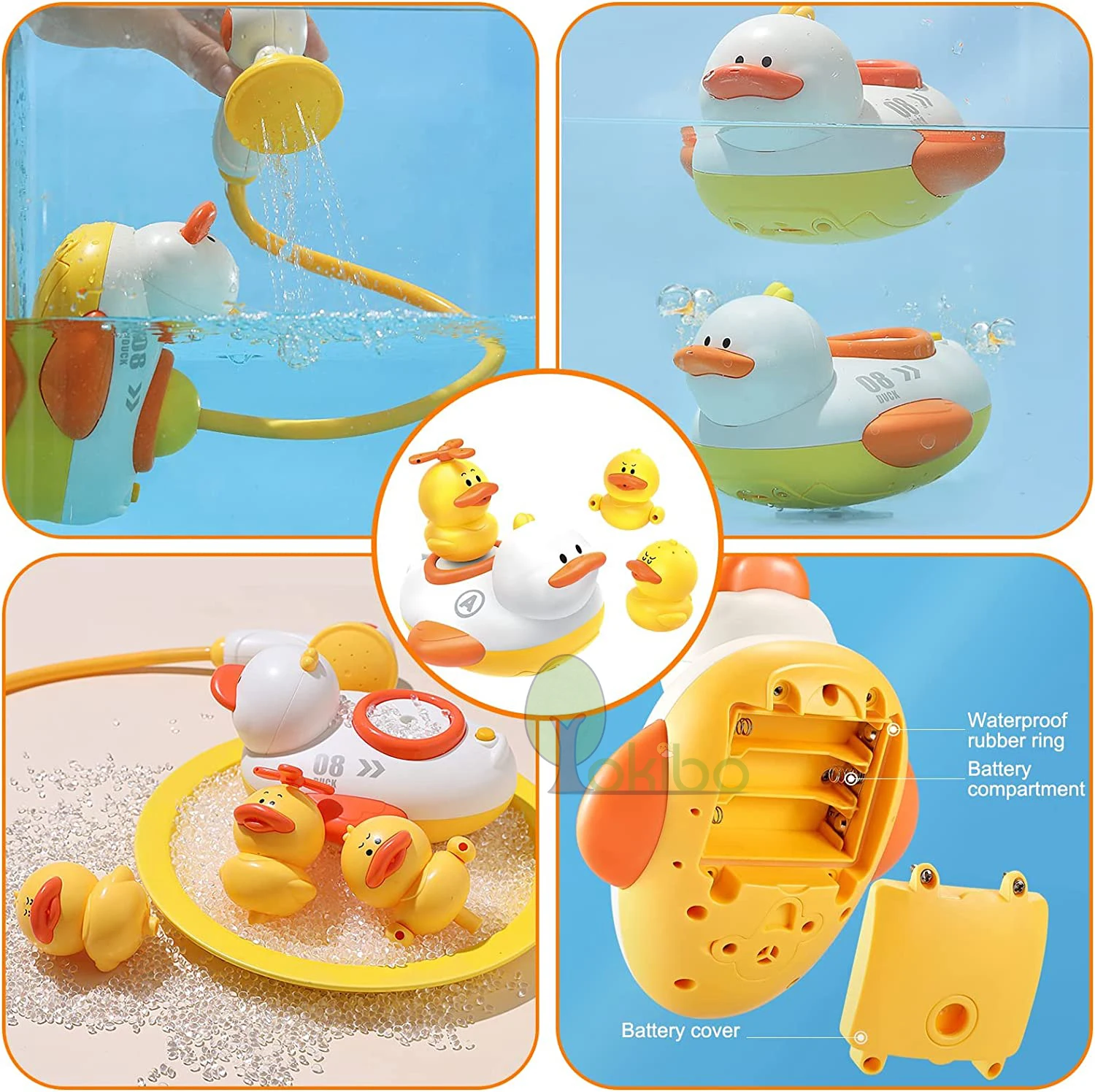 3x Kids Bath Toys Outdoor Activities Toy Pool Game Toy Bathtub Toy for Boys