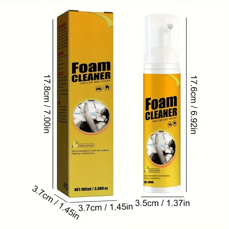 Advanced Multifunctional Interior Foam Cleaner for Leather and Upholstery Cleaning