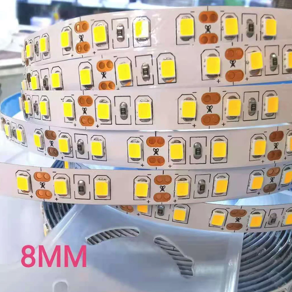 3mm 4mm 5mm 좁은 폭 LED 스트립 빛 5M DC12V 2835 120Led 로프 빛 유연한 LED 리본 백라이트 램프 홈 인테리어