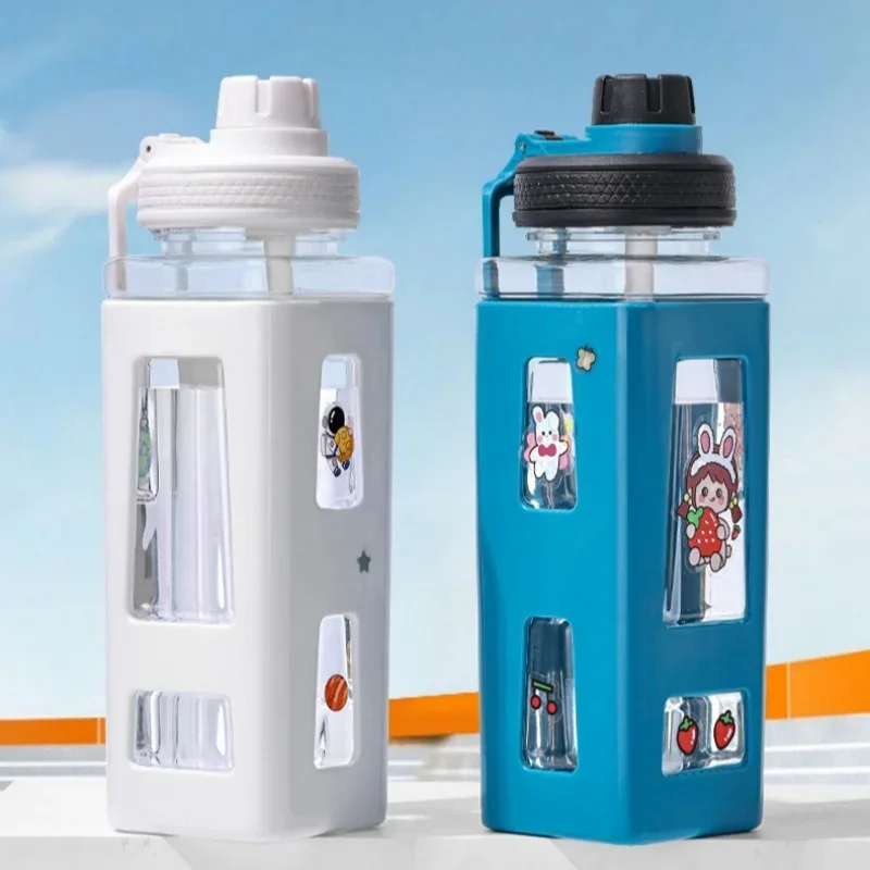 Portable Leakproof Water Bottle with Straw for Home Travel
