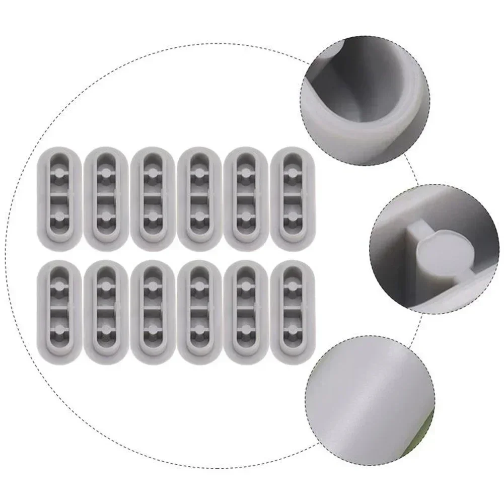 12pcs 화장실 뚜껑 플라스틱 미끄럼 방지 가스켓 변기 충격 방지 버퍼 쿠션 고무 패드 커버 범퍼 충격 욕실 비품