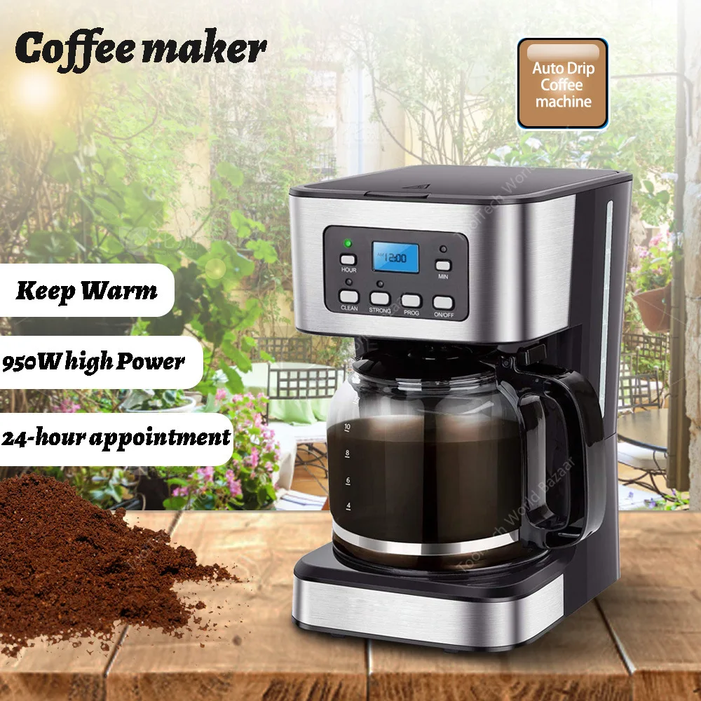 1.5L American drip coffee machine 24 hours reservation insulation function 950W