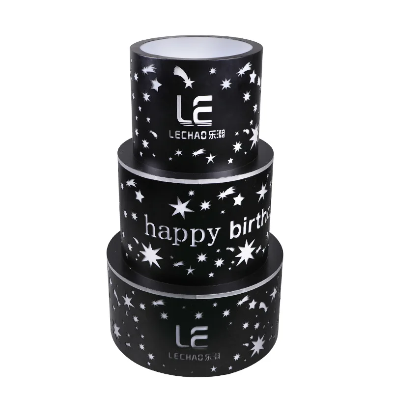 바 발광 생일 케이크 랙 나이트클럽 KTV 생일 파티 웨딩 테이블 분위기 소품 삼층 케이크 기계