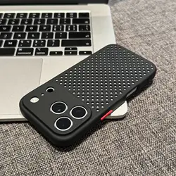 Cooling Breathable Ultra Thin Silicone Shockproof Matte Phone Case - iPhone 15 (Black)