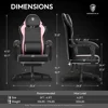 Gaming Chair with Pocket Spring Cushion for Adults, Ergonomic Computer Chair with Footrest and Massage Lumbar Support for Office 6