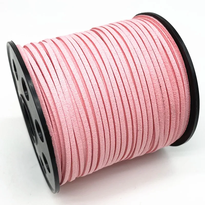 5yards 3mm Flat Faux Suede Braided Cord Korean Velvet Leather Handmade Thread String Rope For DIY Jewelry Making Supplies #Ro leather cord,faux suede cord