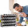 Kitchen Organizer Spice Rack 3/4 Tier Wall Mounted Carbon Steel Shelf with Glass Spice Jars Pantry Cupboard Kitchen Accessories 6