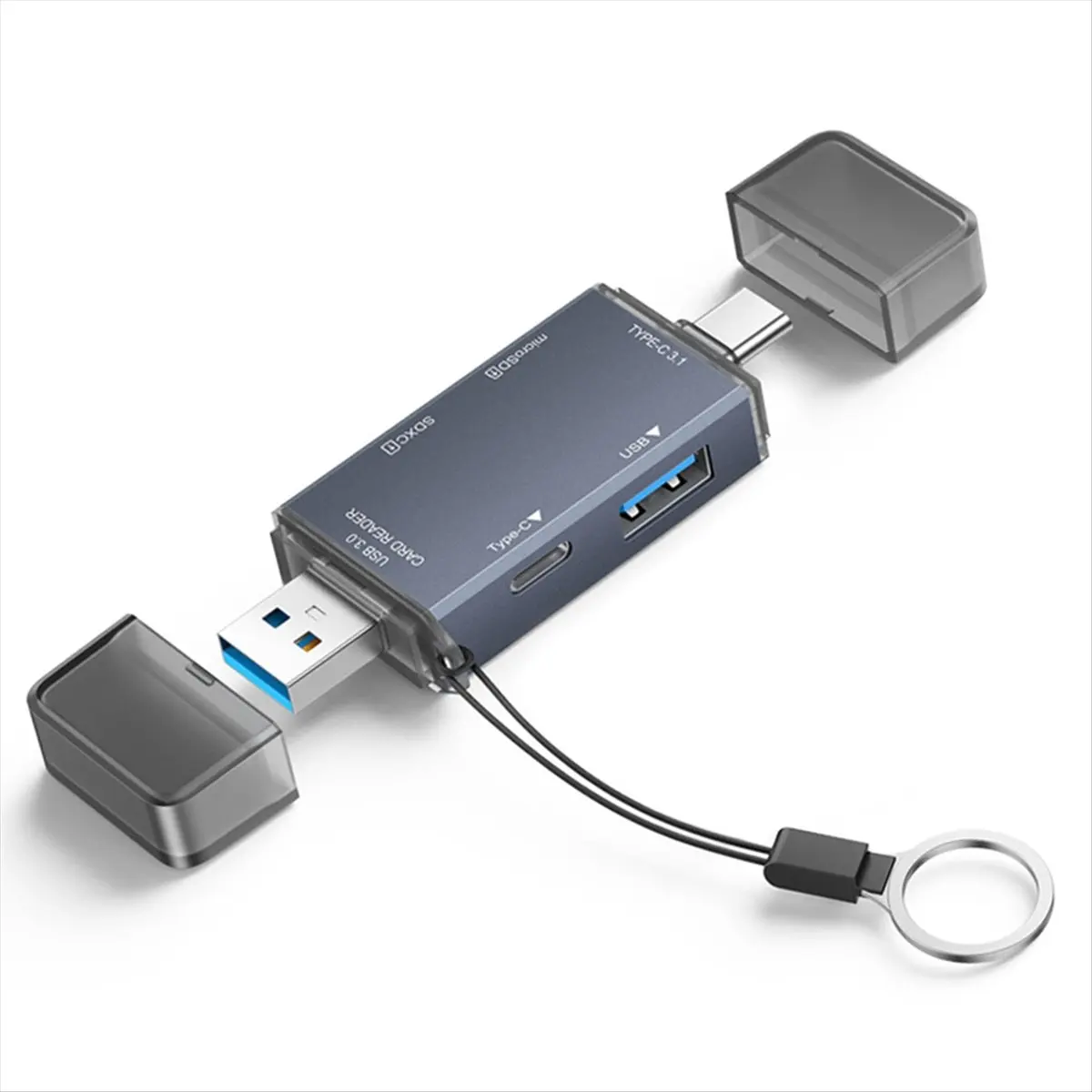 【시즌 세일】 카드 리더기 USB3.0 SD TF 카드 리더기 PC 노트북용 USB 허브 SD 카드 리더기 스마트 메모리 카드리더기