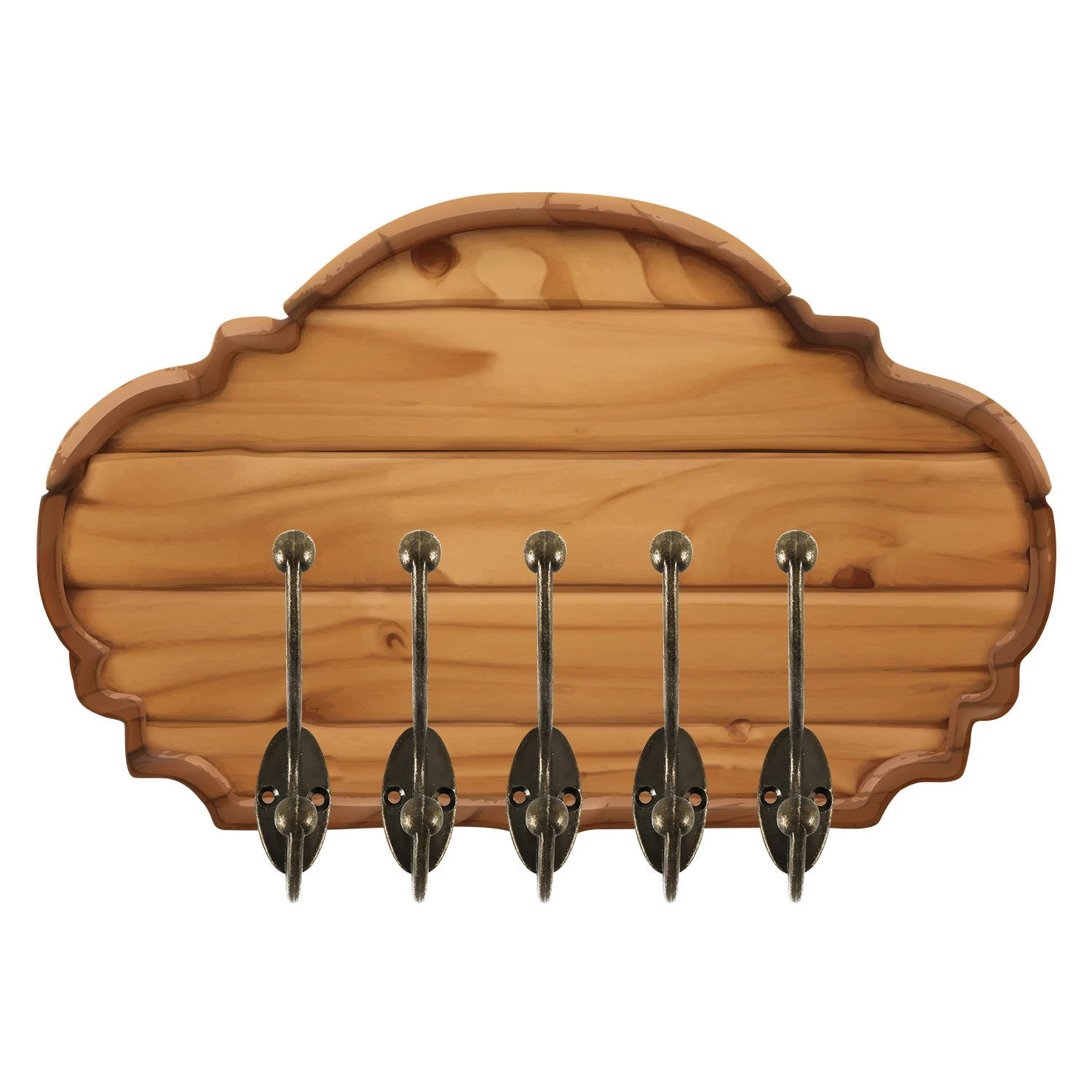 Bronze Double Coat Hooks Wall Mounted Heavy Duty
