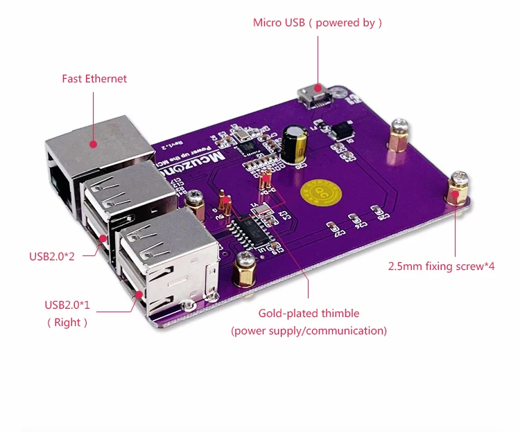 Placa de expansão raspberry pi zero com