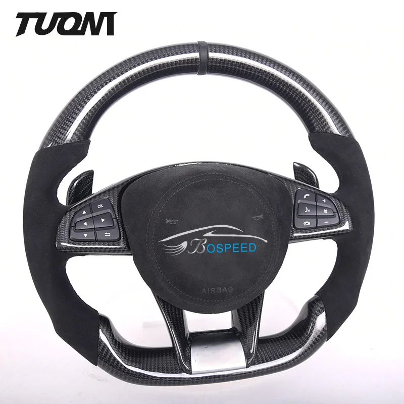 Aggiorna Il Volante A Led In Fibra Di Carbonio In Pelle Per Mercedes Benz W205 Amg W212 W213 Cla C300 W215 W203 Classe S Sl R230 Gl350