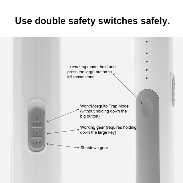 Xiaomi Szúnyoggyilkos Lámpa Usb Töltés 2 In-1 Elektromos Szúnyog Tapapás Háztartási Gyilkos Bázis Töltő Szúnyoglámpa - Image 5