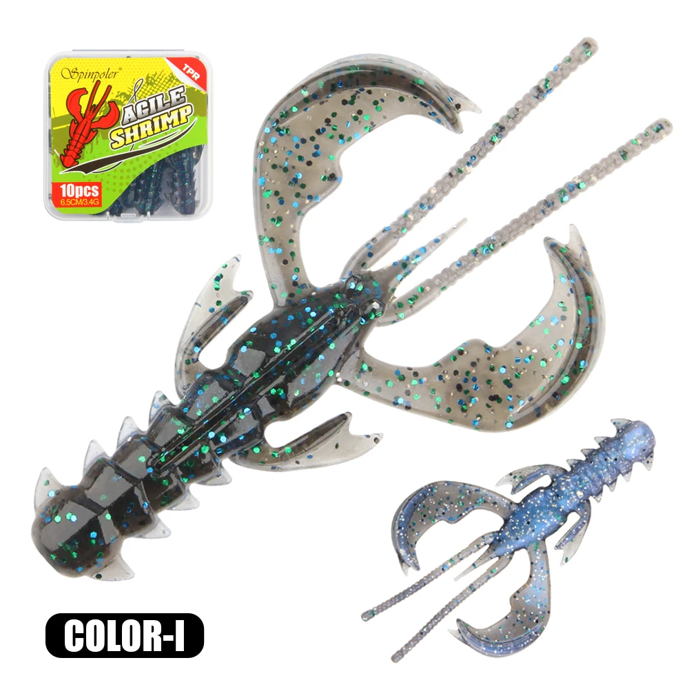 Spinpoler Floating UV Lighting Soft Fishing Lure Shrimp Scent