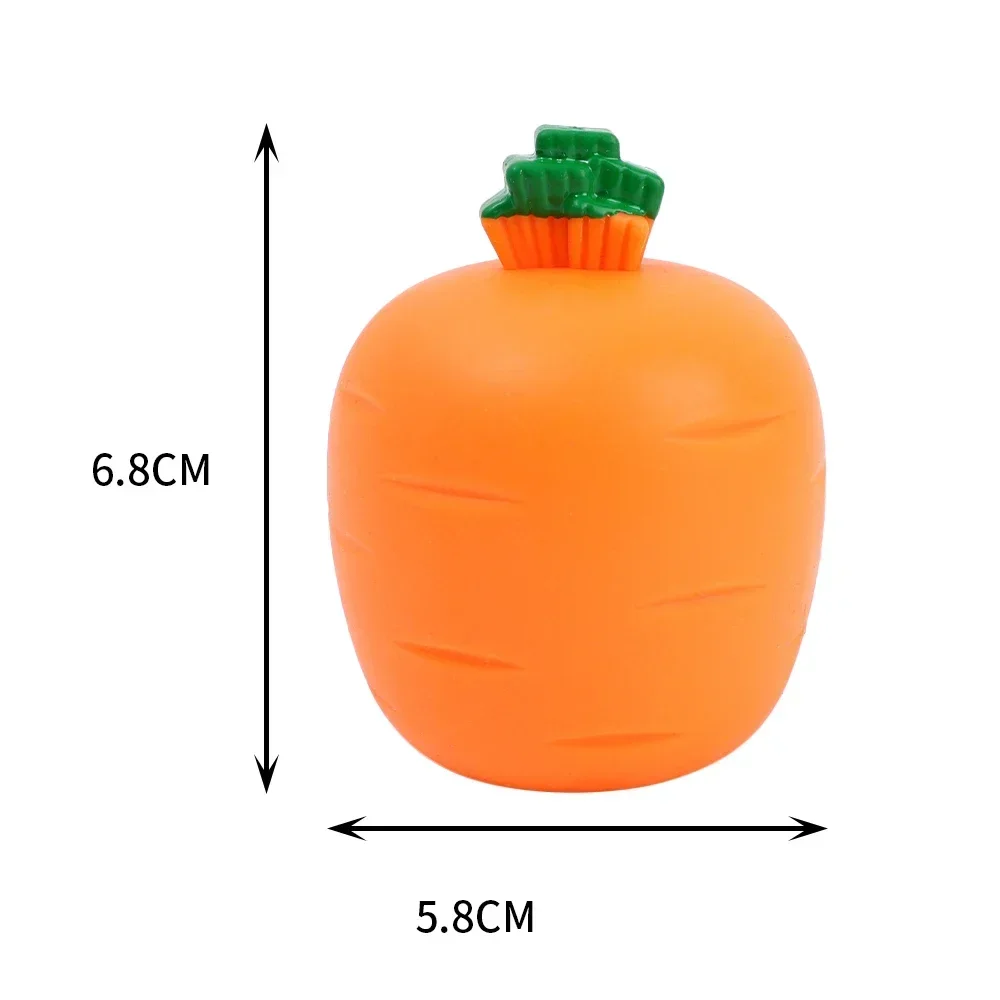 2pcs Sticky Carrot Rabbit Squeeze Telescopic Toys Kids Children's Radish Rabbit Cup Pinch Music Toy Creative Stress Relief Gift 4