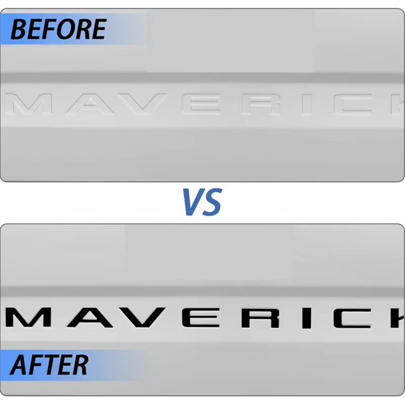 Pickup rear trunk English letter sticker groove decorative word sticker Suitable for Ford Maverick Tremor