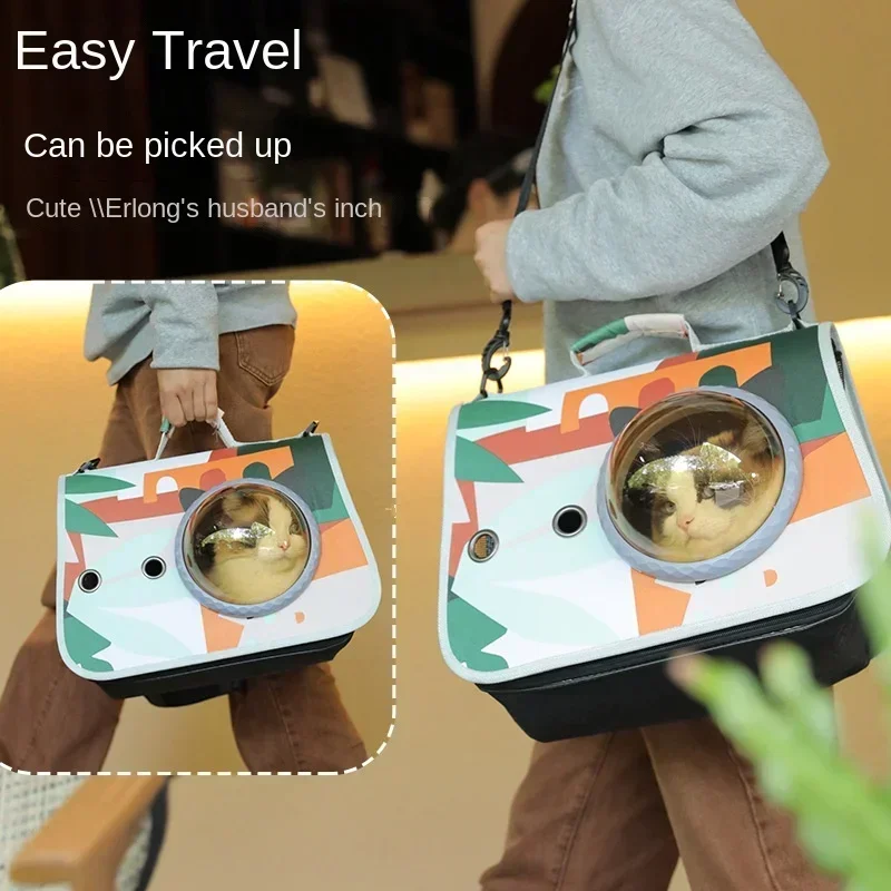 Experience The Most Comfortable and Stylish Cat Carrier with Space Capsule Design Cat Backpack Supplies