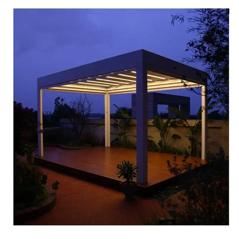 Idee Per Lamelle Per Pergola Renson In Alluminio Pergola Elettrica Per Tetto Pergola 5 X4 Parasole Per Pergola Per Tetto Apribile Houten