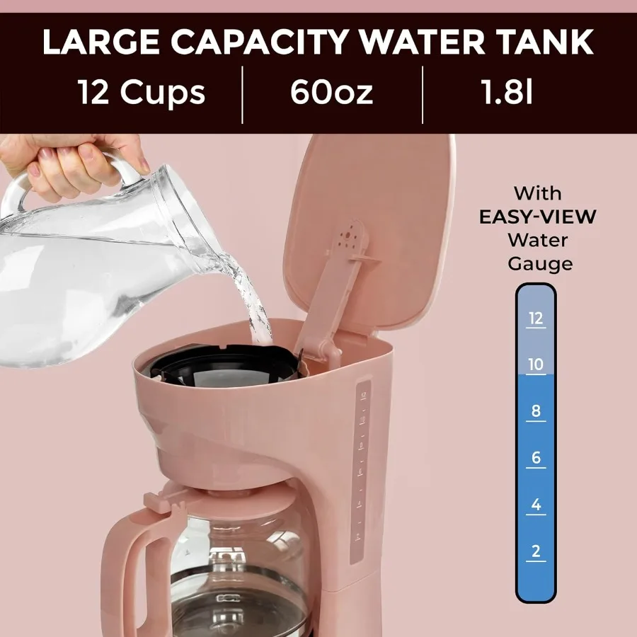 Borosilicate glass carafe with measurement markings